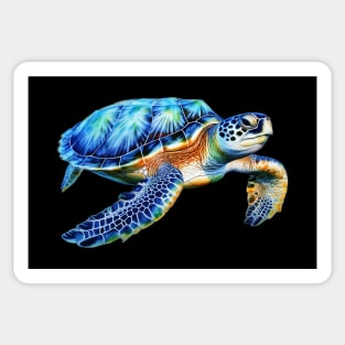 Endangered Sea Turtle Swimming Sticker